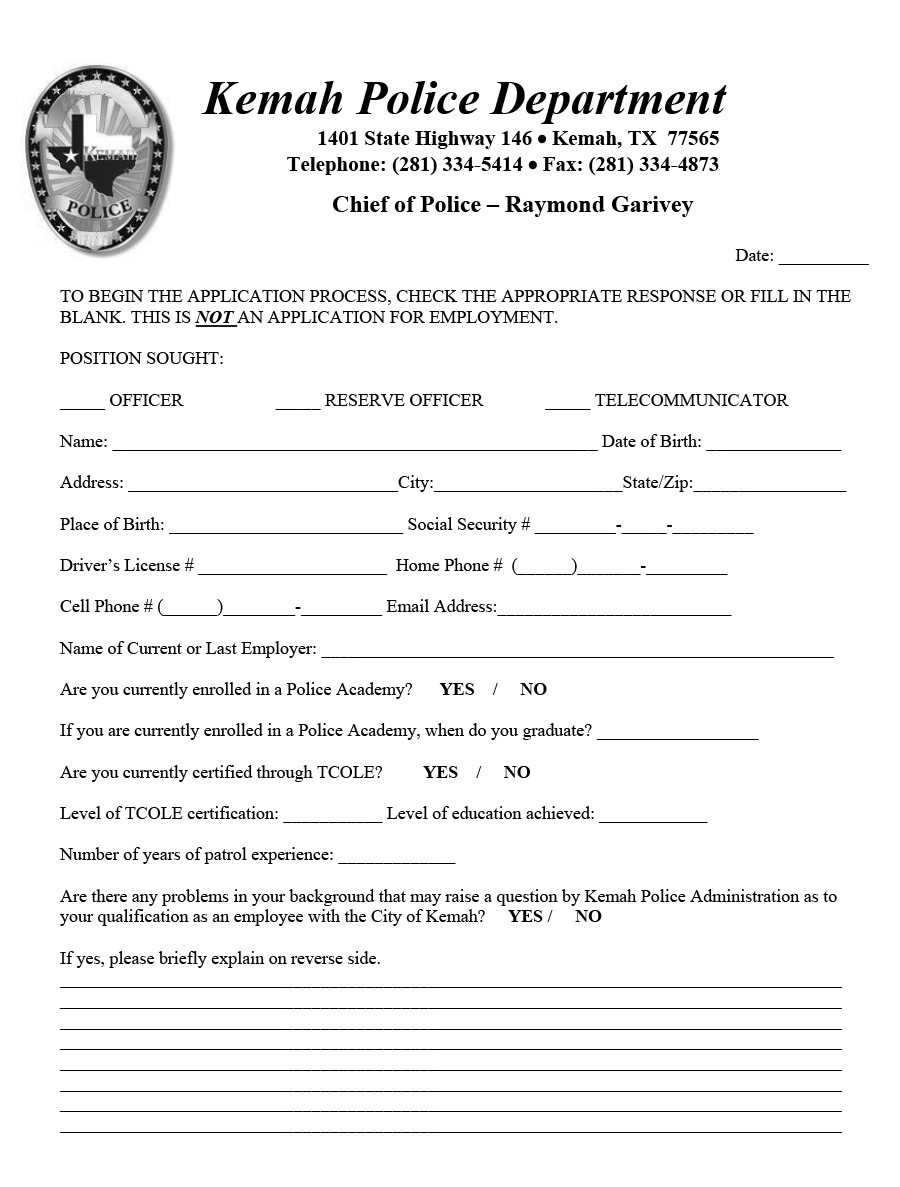 Employment Interest Form 2025